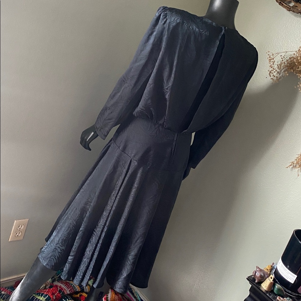 Vintage Black Textured Dress by Kono - Picture 8 of 14